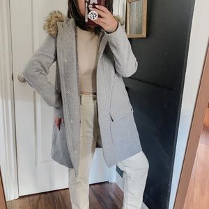 J Crew Factory Chateau Parka Fur Hooded Jacket. Size 2